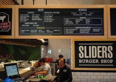 Cuadro en madera con impresion en vinil para restaurante