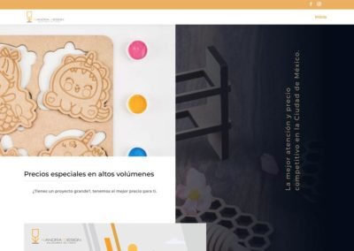 Diseño de pagina web para cliente Kandra Design