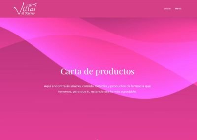 Diseño de pagina web para Villas el Recreo