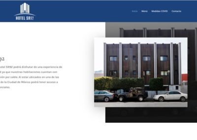 Diseño pagina web Hotel SR92 inicio