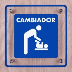 Letrero acrilico señaletica cambiador