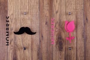 Letreros sanitarios en acrílico transparente