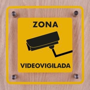 Letrero acrilico señaletica zona video vigilada