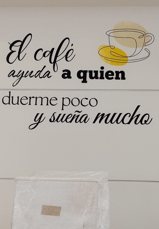 Vinil decorativo para cafetería Bloom barra de café