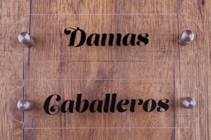 letreros sanitarios vintage